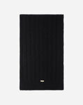Herno SCARF IN ETERNITY CASHMERE CABLE Black SCP001DNW710339300