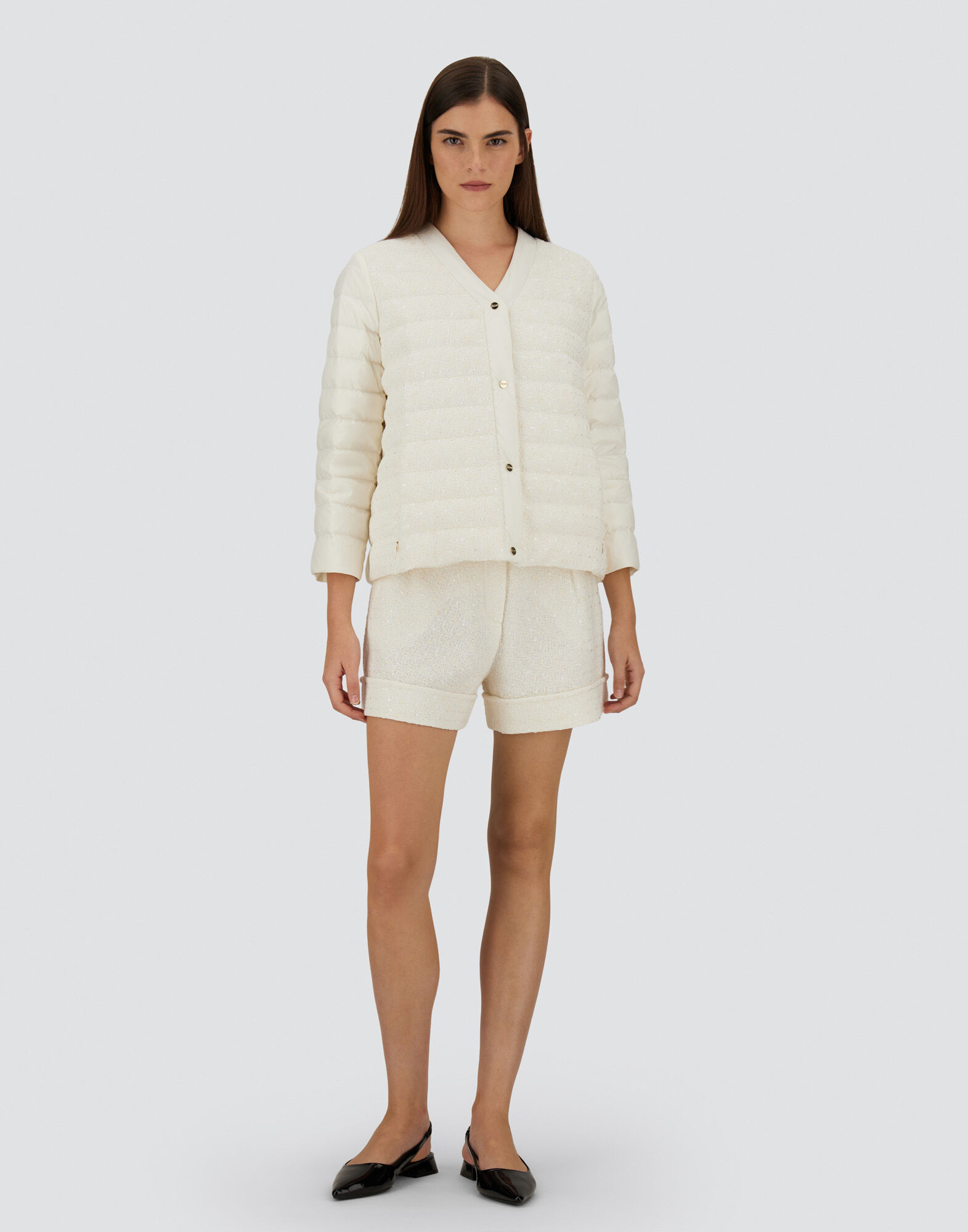 レディース SHORTS IN 3D TWEED アイボリー | Herno® (ヘルノ)