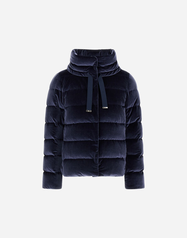 JACKET IN SMOOTH VELVET Herno Herno JACKET IN SMOOTH VELVET Navy Blue PI002180D15020S9200