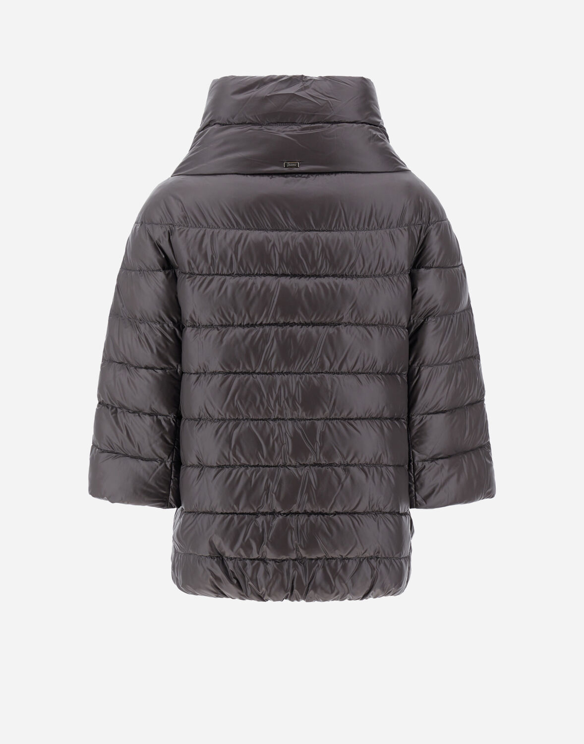 Herno Aminta Short Down Jacket In Grey Nylon In Grey