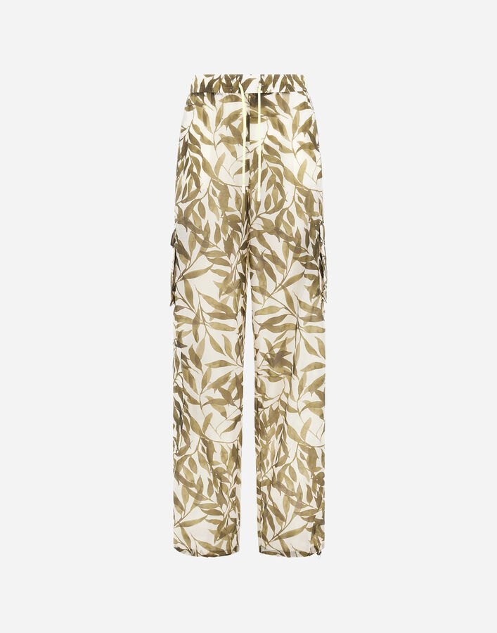 Herno TROUSERS IN PRINTED RIPSTOP AND LIGHT MESH Green/Cream PT000216D128667710