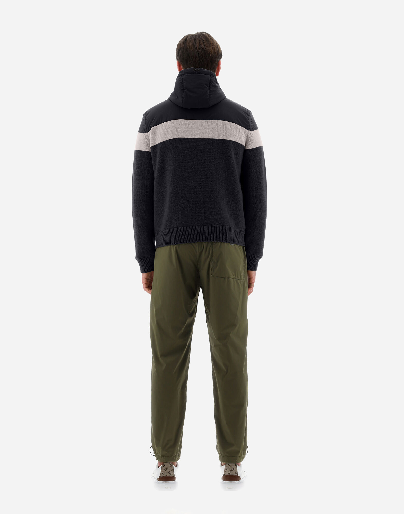 RESORT BOMBER JACKET IN INFINITY MIX KNIT PONENTE en Navy Blue