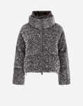 Herno CAPE IN VELVET PAILLETTES Light Grey PI001950D12623S9406