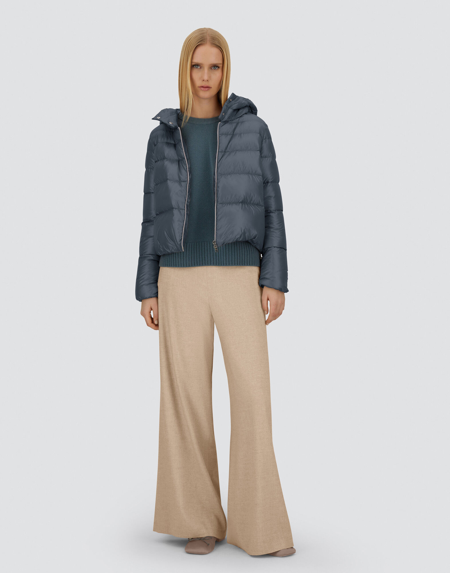 RESORT BOMBER JACKET IN NYLON ULTRALIGHT in Midnight Teal