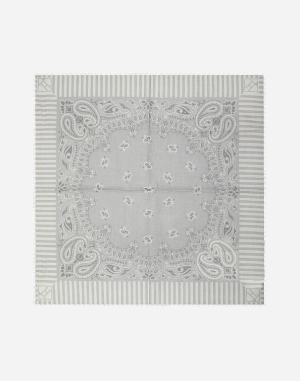 Herno SCARF IN PAISLEY PRINT COTTON Light Grey FOU00001U133259406