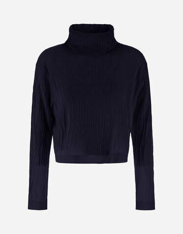 レディース フォーシーズン RESORT ニットトップス ネイビーブルー 