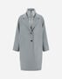 Herno VELOUR WOOL CLOTH AND NYLON ULTRALIGHT COAT Light Blue/Grey CA000594D334779095
