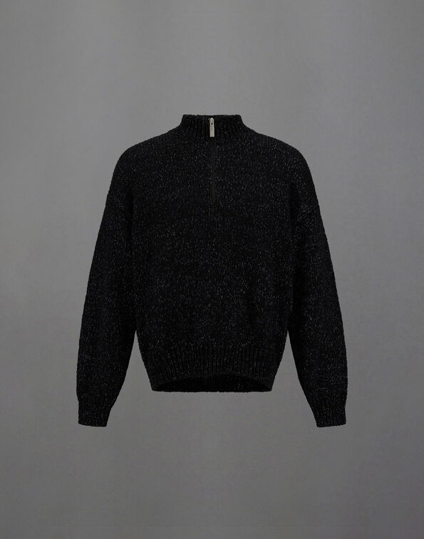 Herno LAMINAR SWEATER IN CO/R-NY RIBBON Black ML00004UL721349300