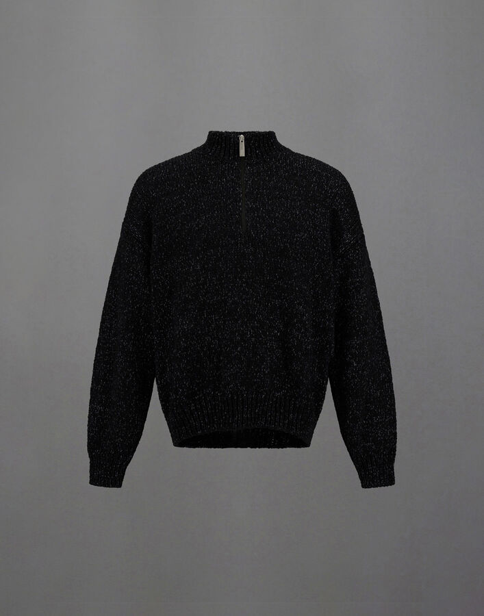 Herno LAMINAR SWEATER IN CO/R-NY RIBBON Black ML00004UL721349300