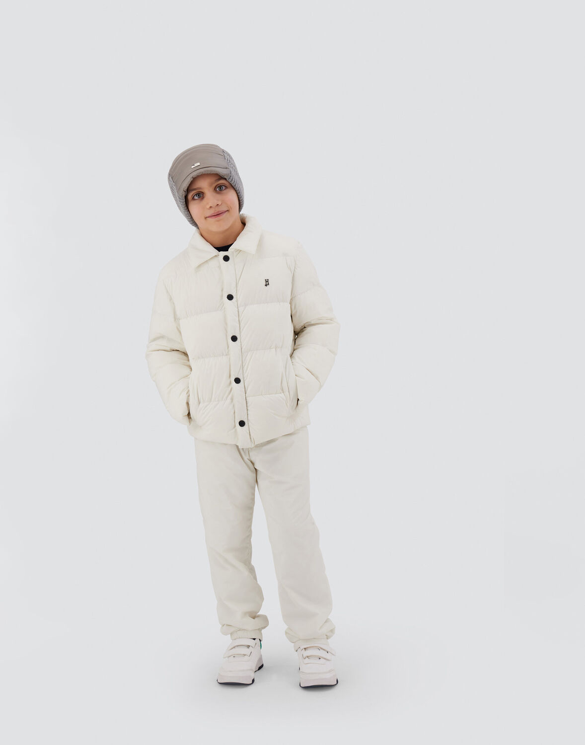 Herno Beanie In Nylon Ultralight In Light Grey