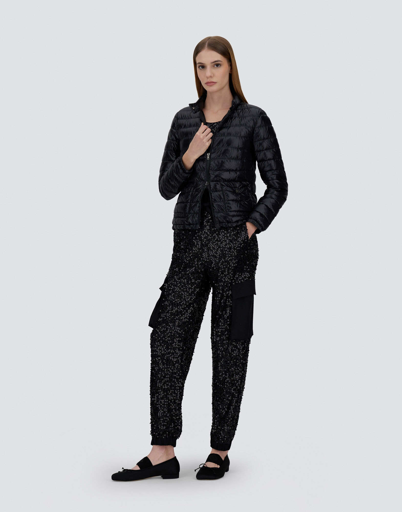BOMBER JACKET IN NYLON ULTRALIGHT in Black for Women | Herno®