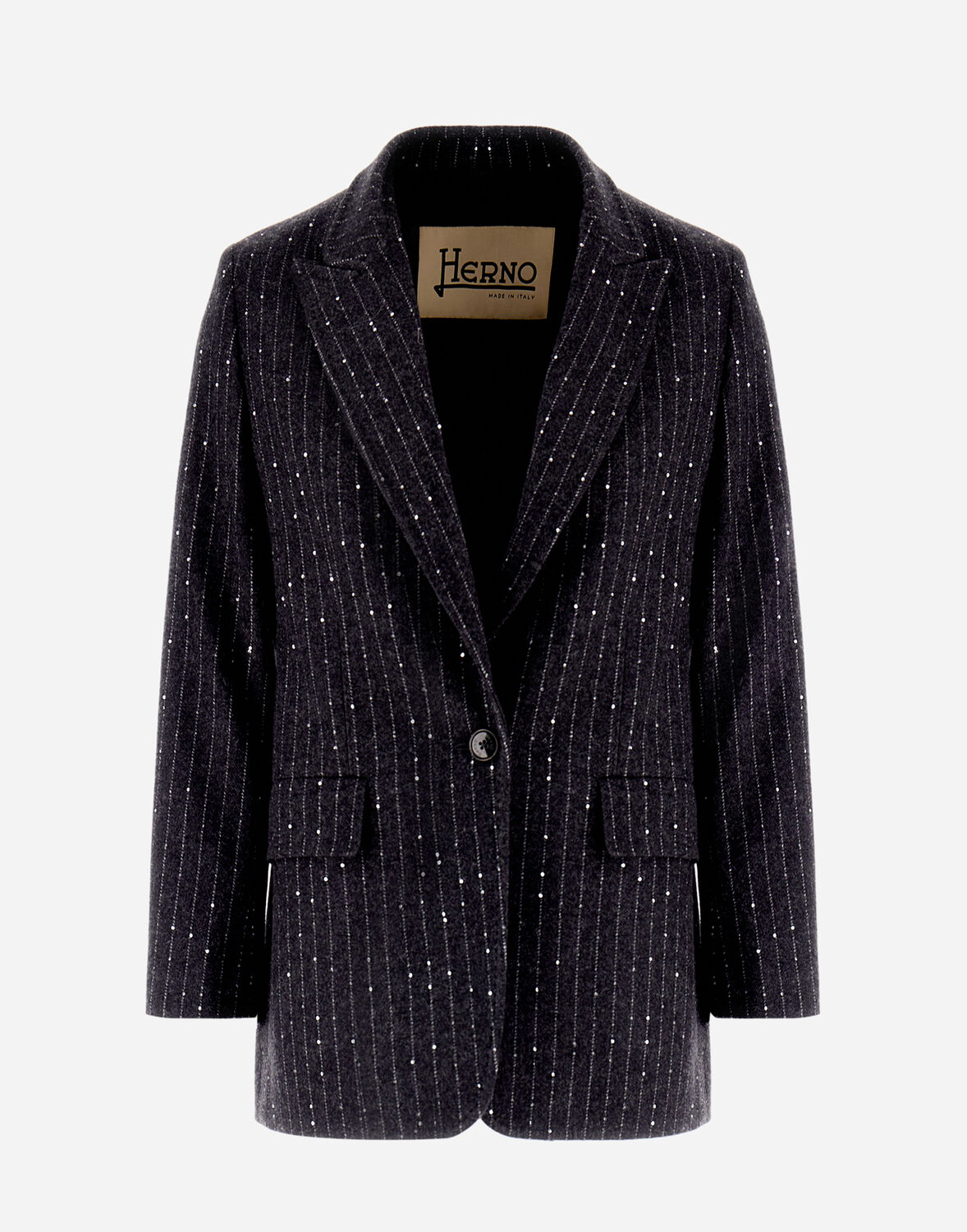 Herno トゥインクル ピンストライプ ブレザー In Grey