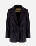 Herno BLAZER IN TWINKLE PINSTRIPED Grey GA000280D334199480