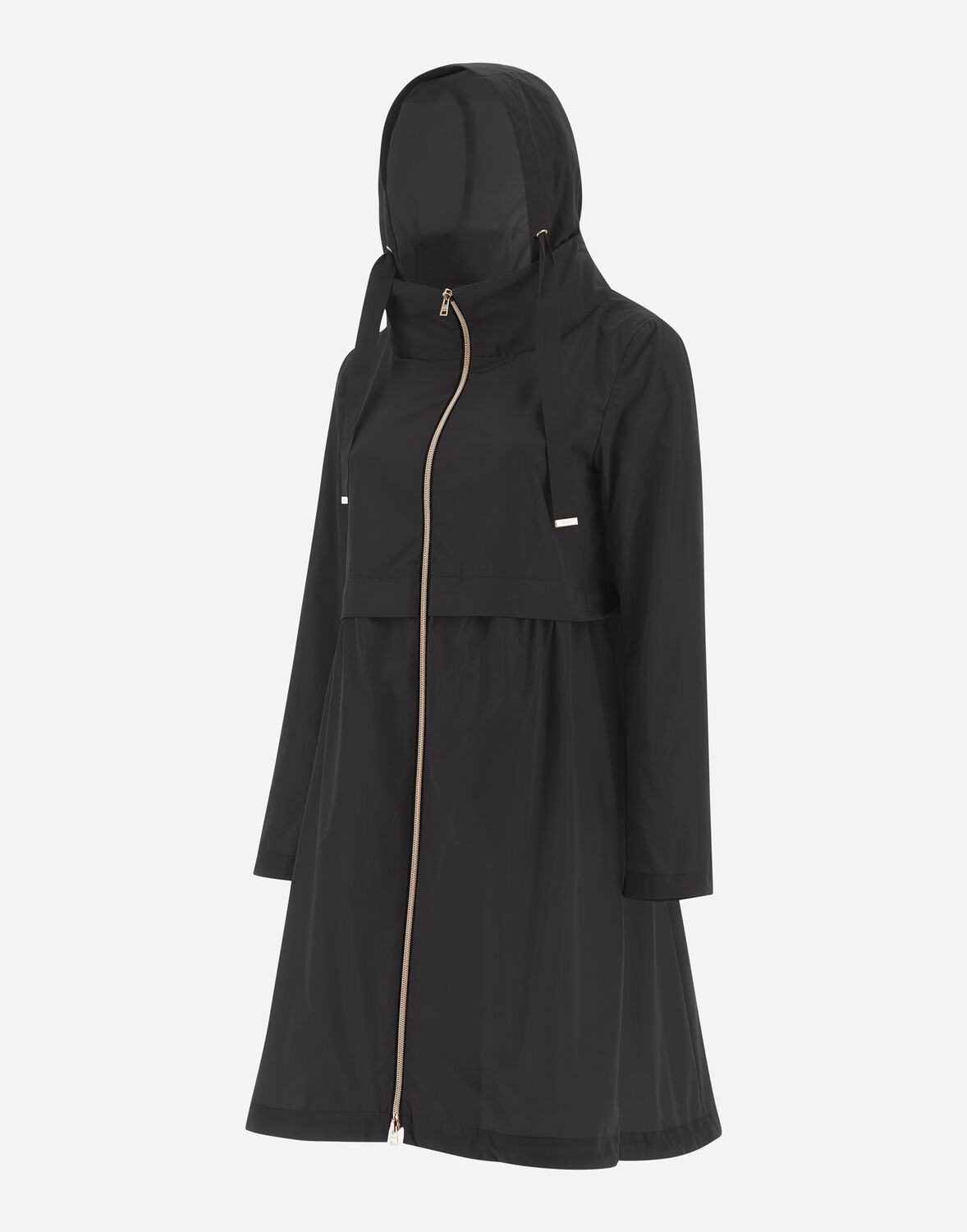 Herno Parka In New Techno Taffeta - Female Woman New Arrivals Black 46 In ブラック