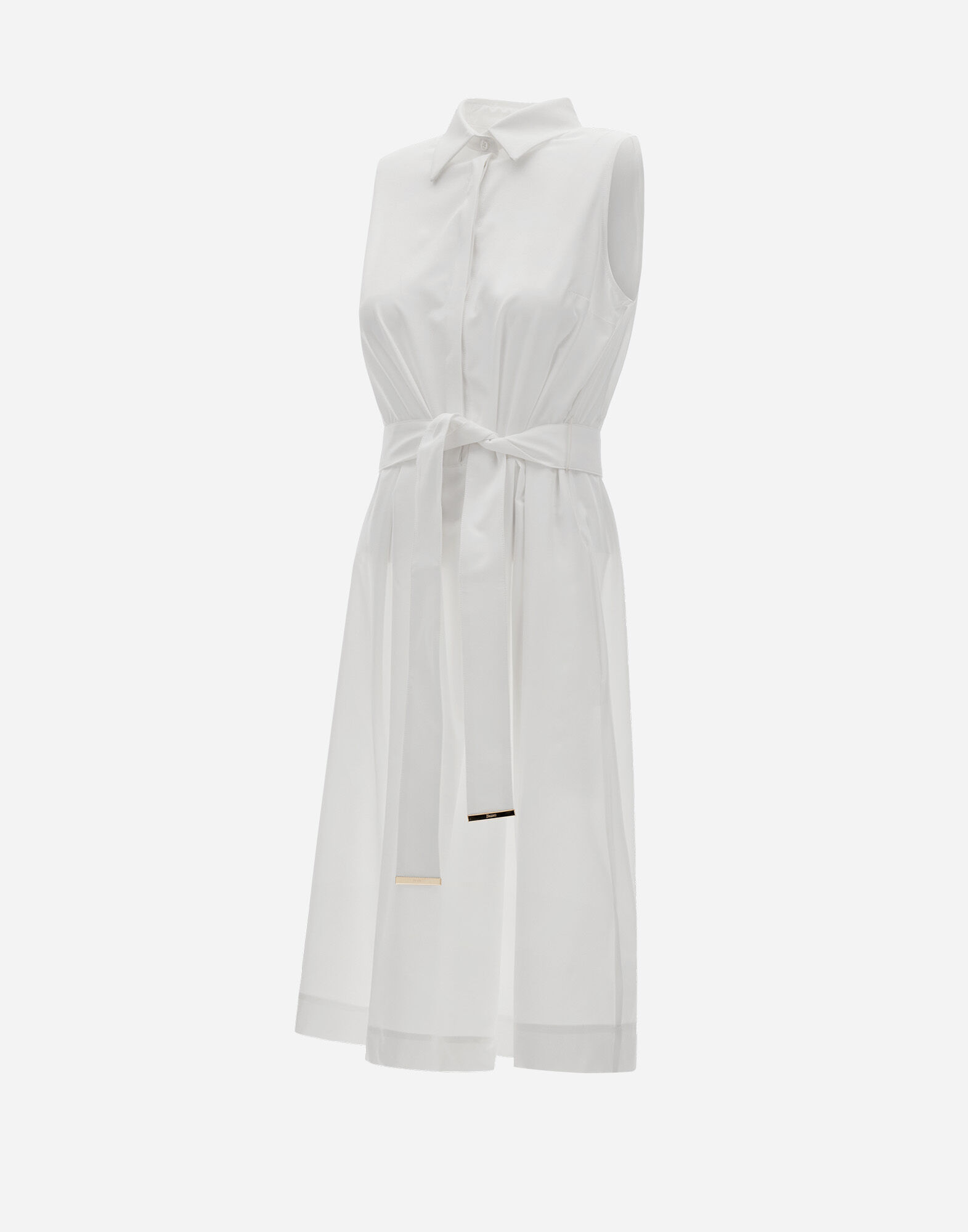 オールインワン・サロペット Herno Sleeveless White Dress With Classic Collar Herno Sleeveless White Dress With Classic Collar | THE LIST