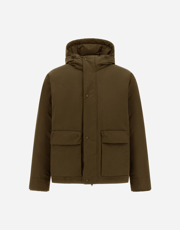 Herno WAXED COTTON-BLEND JACKET Military PI001413U133147740