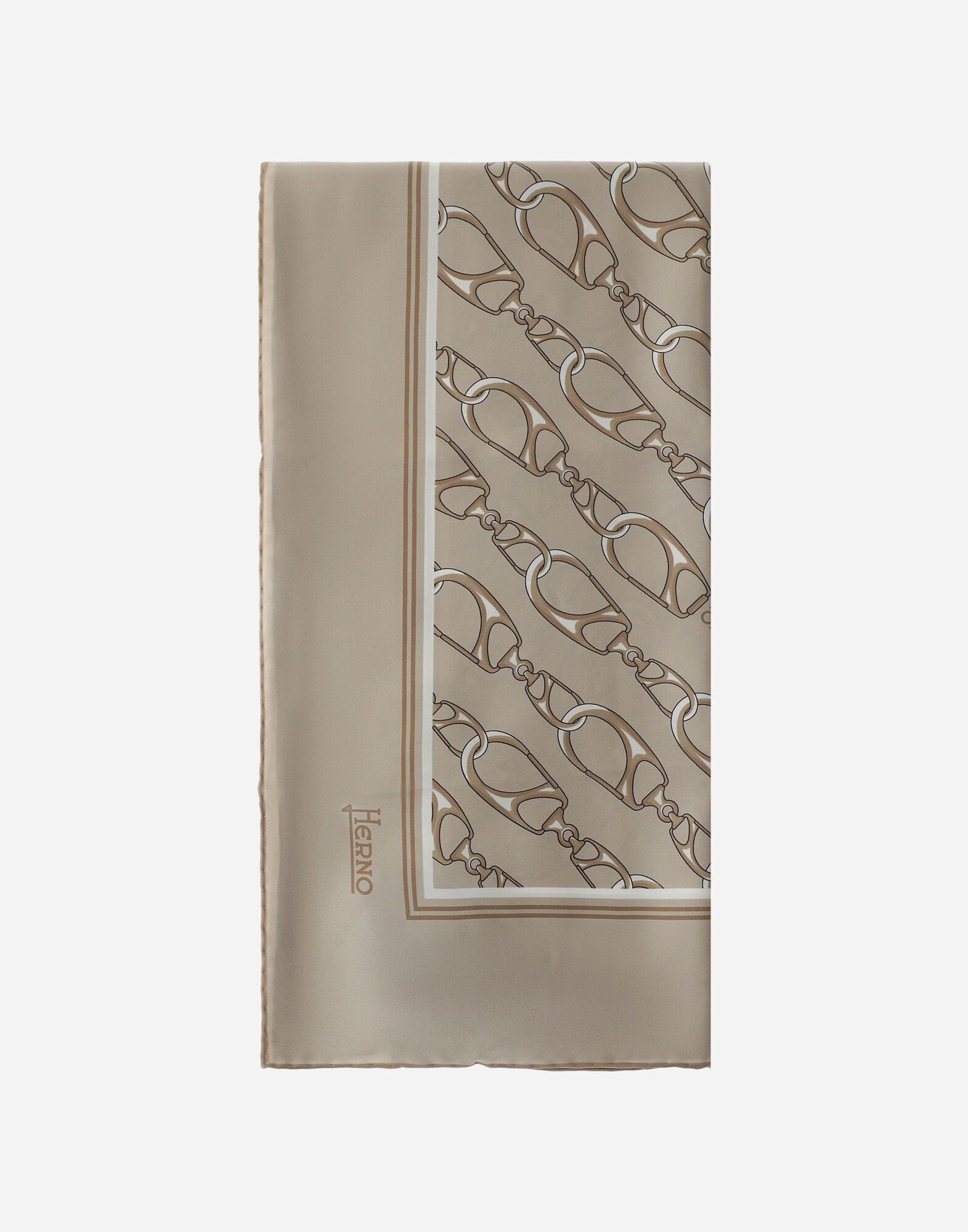 レディース SCARF IN ICONIC PRINT SILK キャメル | Herno® (ヘルノ)