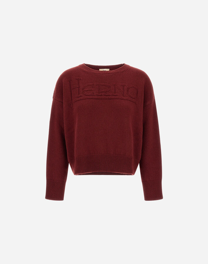 Herno SWEATER IN 100% WOOL Bordeaux MG000206D701005950