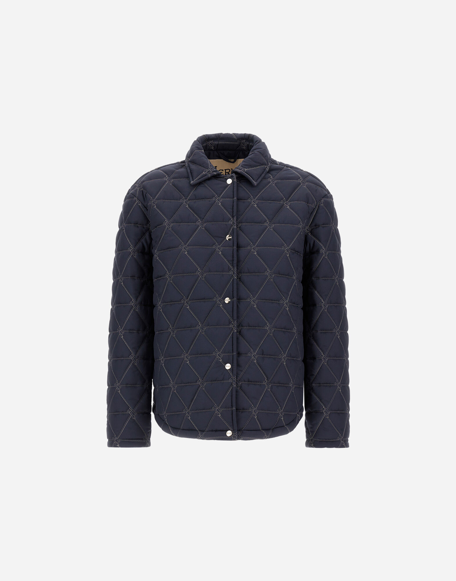 レディース JACKET IN ARENDELLE AND NYLON ULTRALIGHT ネイビーブルー