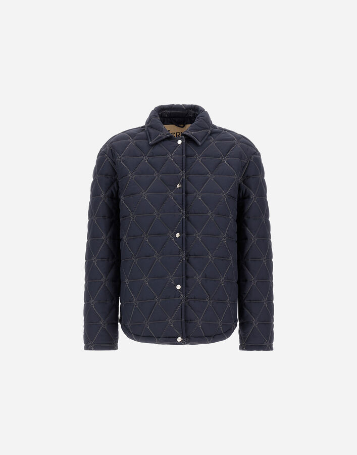 Herno JACKET IN ARENDELLE AND NYLON ULTRALIGHT Navy Blue GI000343D12414Z9200