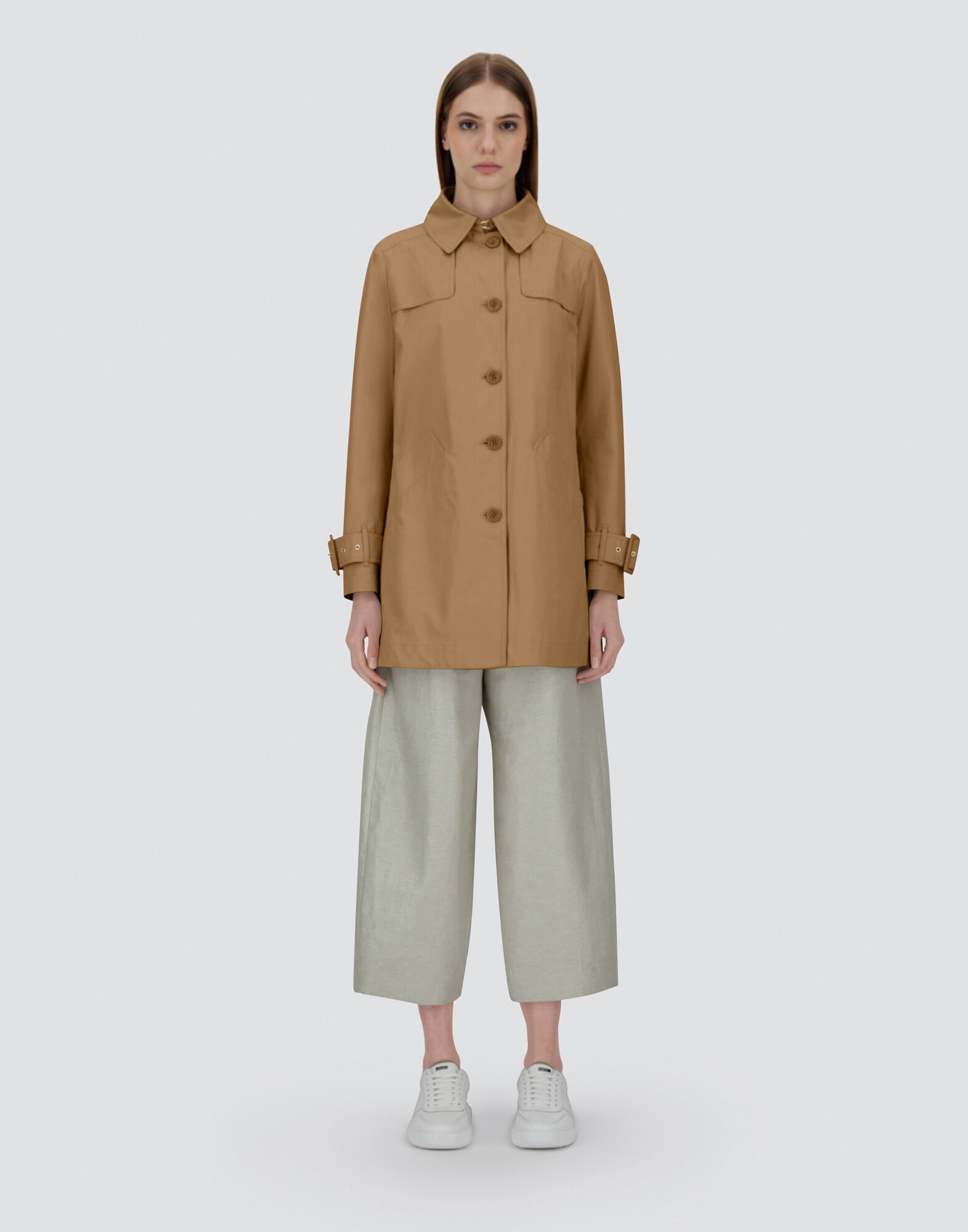 レディース RAINCOAT IN DELON AND MONOGRAM キャメル | Herno