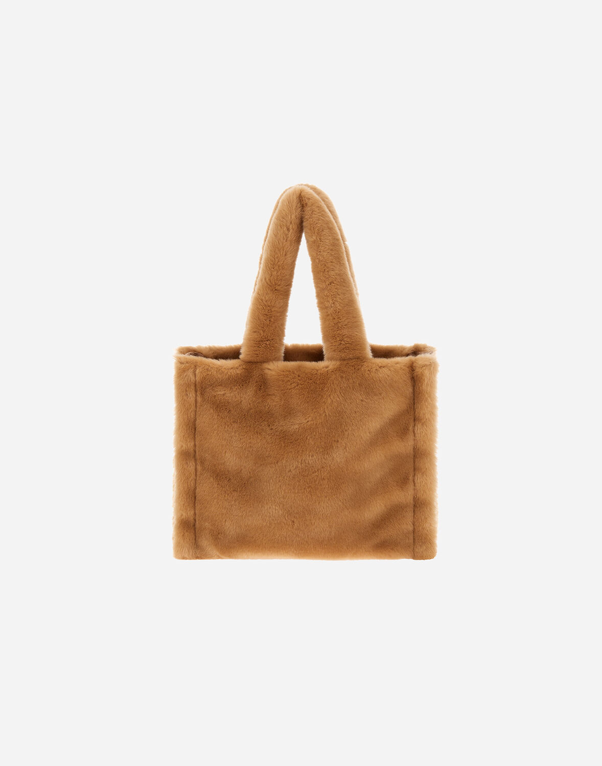 Herno ソフトフェイクファー バッグ In Camel