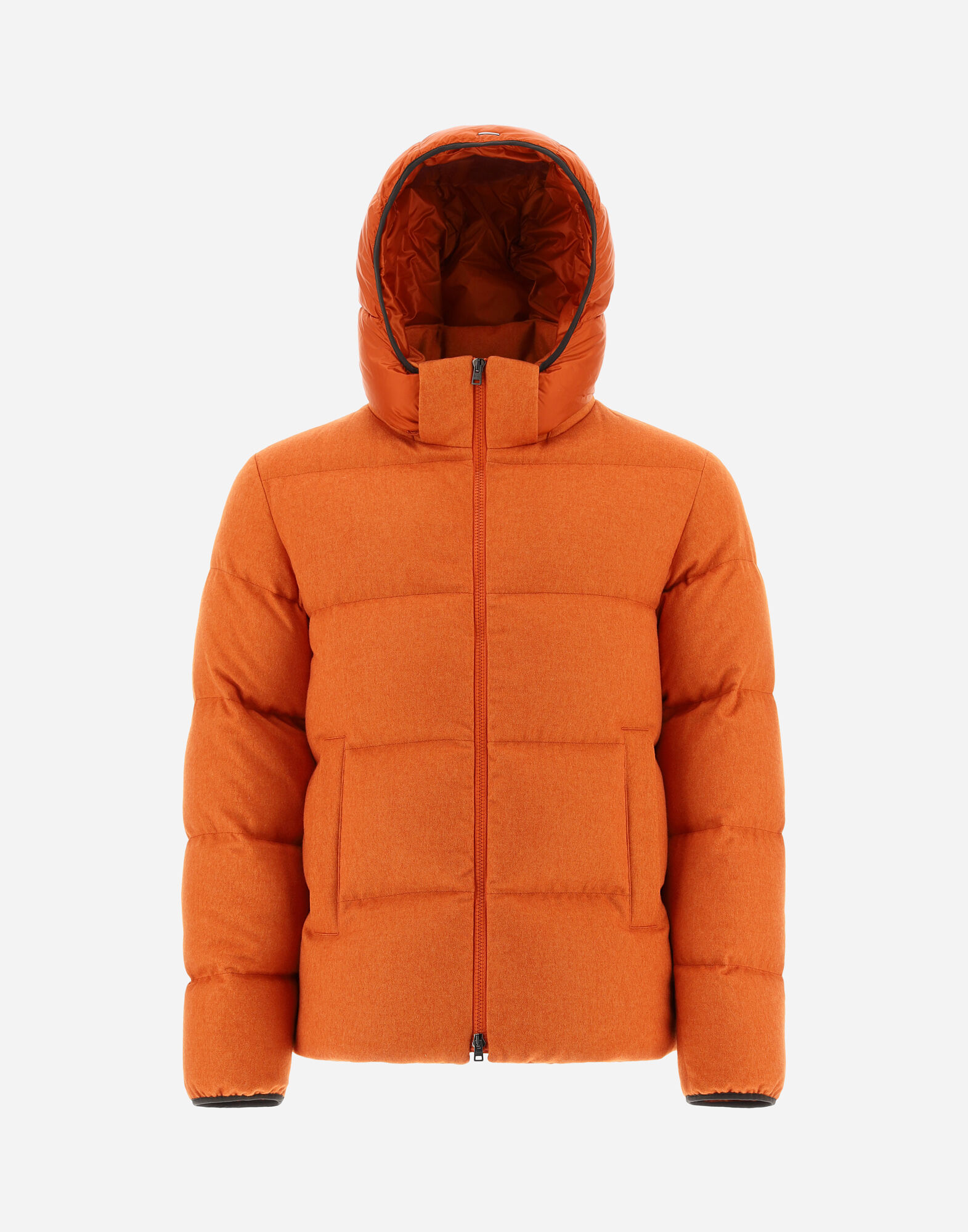 CASHMERE SILK AND NYLON ULTRALIGHT BOMBER JACKET en Orange pour