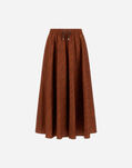 Herno RESORT SKIRT IN COTTON SPIKE PRINT Orange/Brown GN00021DR13261P5580