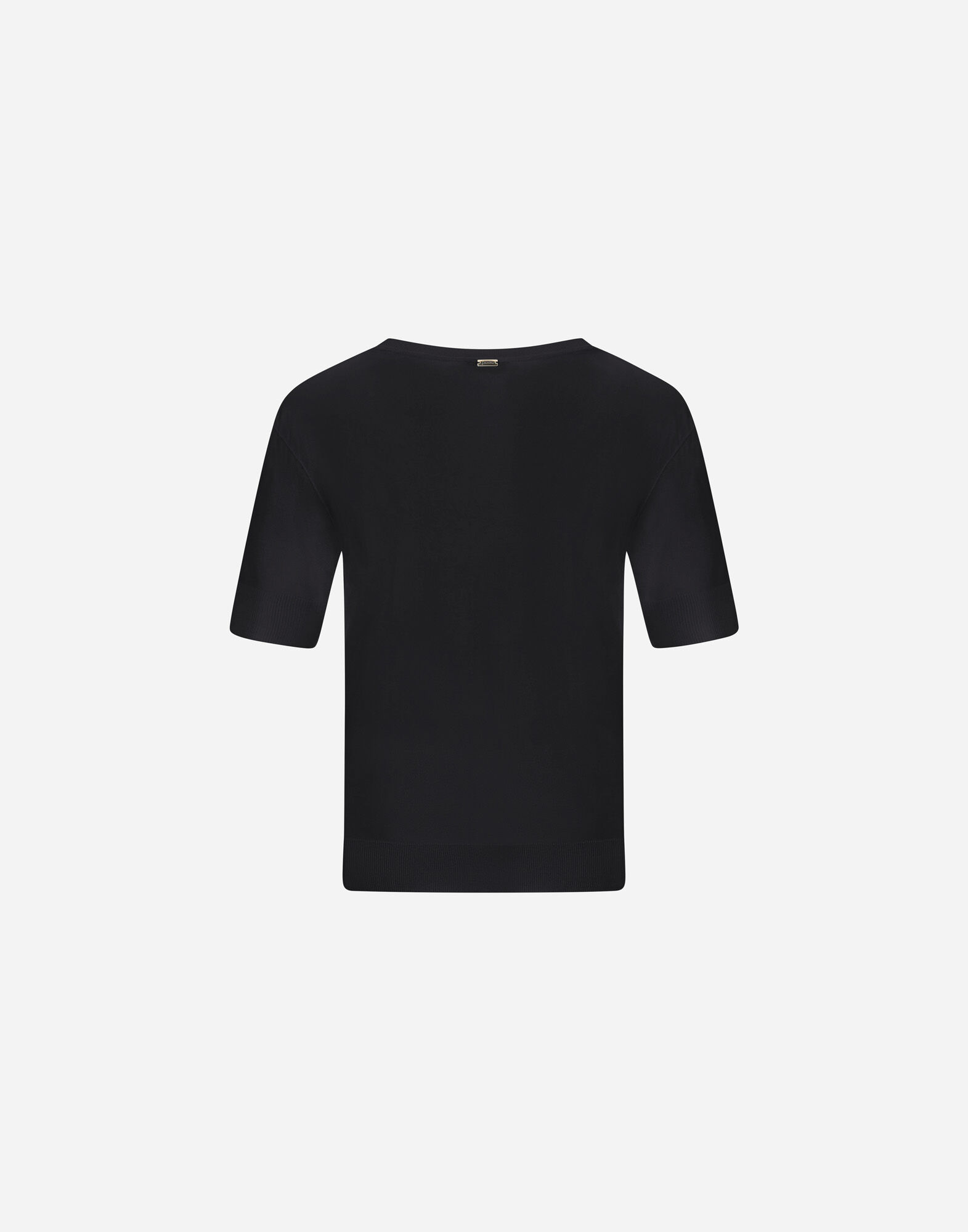 レディース グラム ニット エフェクト Tシャツ ブラック | Herno® (ヘルノ)