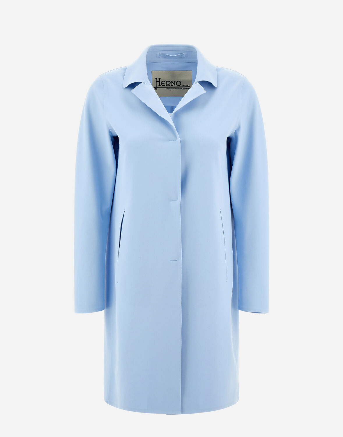 Herno First Act Pef Coat In Light Blue