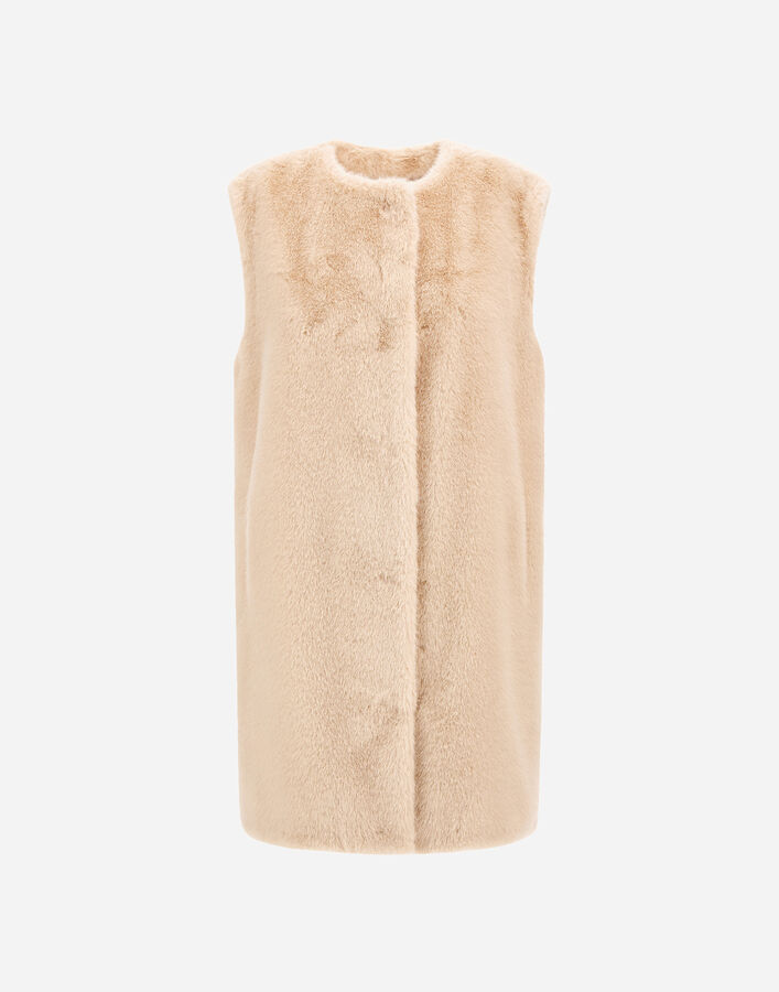 Herno RESORT VEST IN FAUX FUR WITH BEAVER EFFECT Chantilly GI00055DR128961985