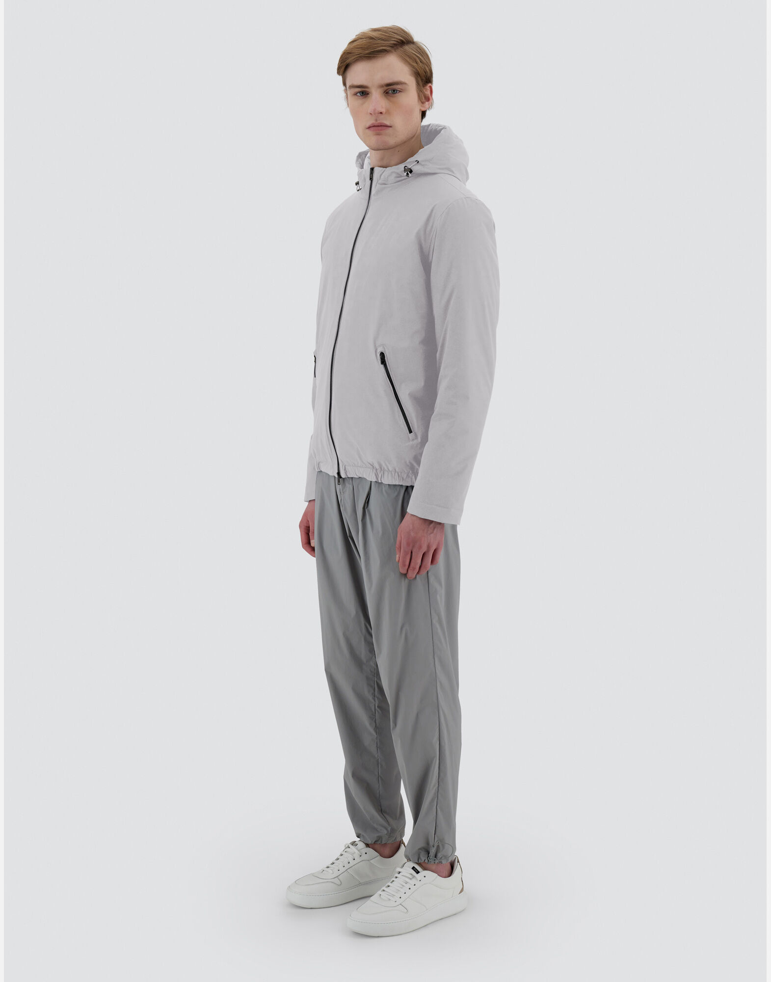 RESORT BOMBER JACKET IN PONENTE in Light Grey for Men | Herno®