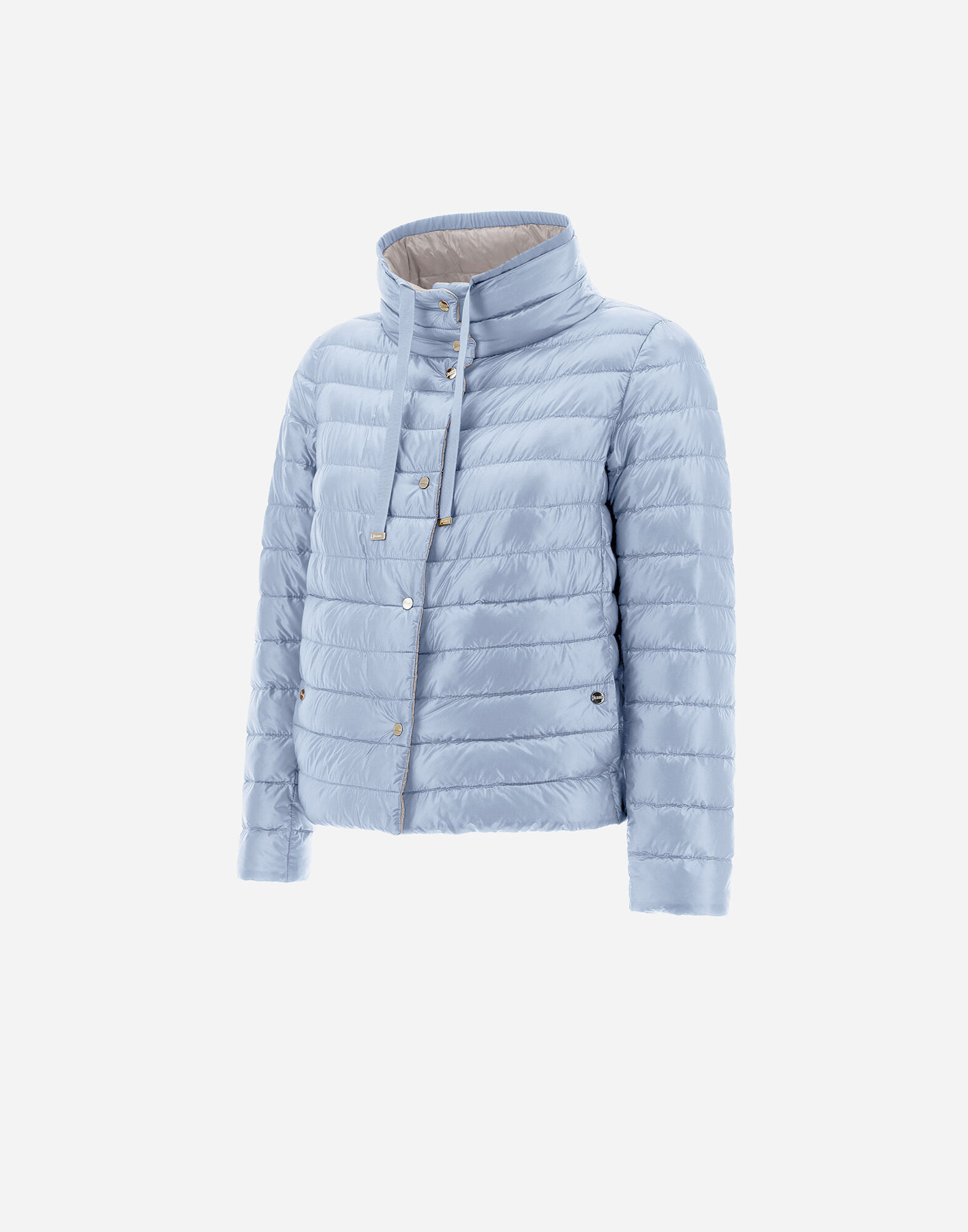 REVERSIBLE CAPE IN NYLON ULTRALIGHT in Ice/Light blue for