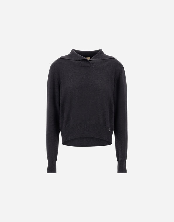 Herno STOCKING STITCH WOOL JUMPER Iron MPL00006D701499487