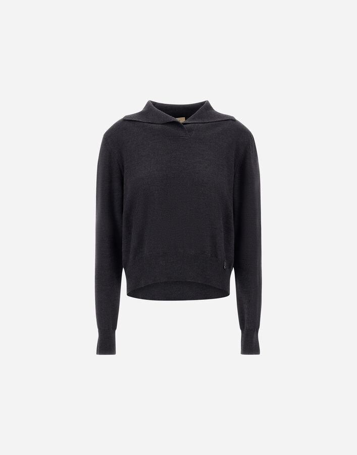 Herno STOCKING STITCH WOOL JUMPER Iron MPL00006D701499487