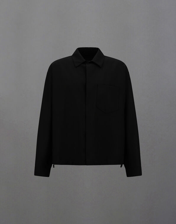 Herno LAMINAR SHIRT IN WOOL TOUCH Black CM00008UL128479300