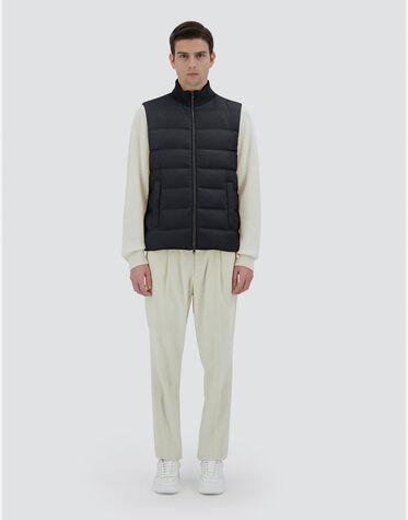 メンズ カシミヤ シルク ニット ベスト ネイビーブルー | Herno® (ヘルノ)
