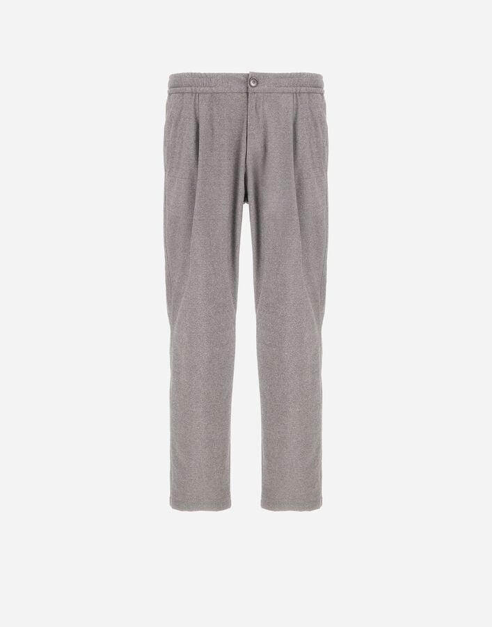 RESORT TROUSERS IN MELANGE SUEDE EFFECT Herno Herno RESORT TROUSERS IN MELANGE SUEDE EFFECT Light Grey PT00033UR12729S9406