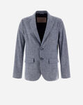 Herno RESORT BLAZER IN COTTON-EFFECT DENIM Navy Blue GA00014UR131919200