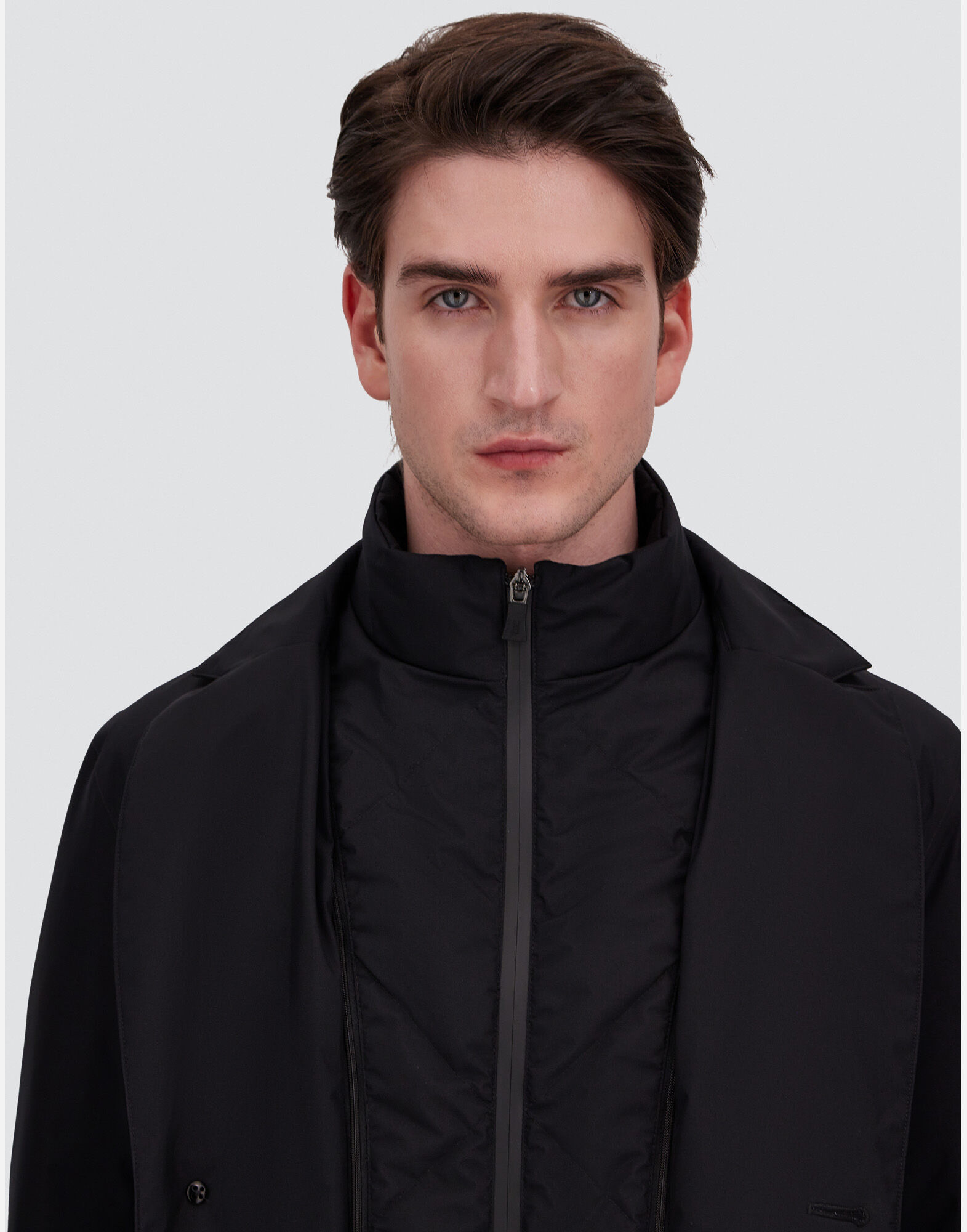 メンズ 2レイヤー ゴアテックス コート ブラック | Herno® (ヘルノ)