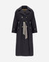 Herno TRENCH COAT IN ECOAGE AND MONOGRAM LUREX Blu Navy IM000175D12456Z9200