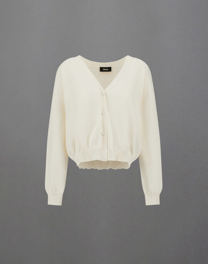 Herno LAMINAR CARDIGAN IN CO/R-NY White MC00012DL721321006