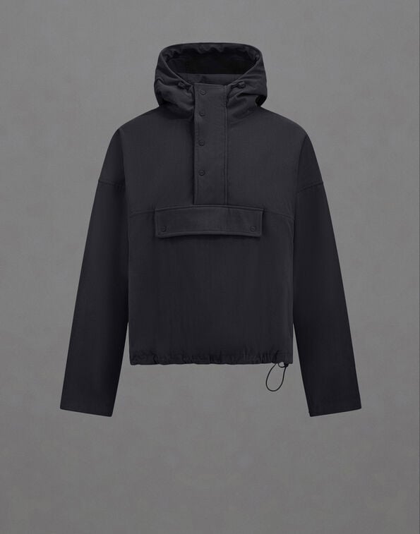 Herno LAMINAR ANORAK JACKET IN WASHED TECH-CORDUROY Black GI00227UL128949300