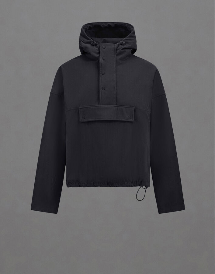 Herno LAMINAR ANORAK JACKET IN WASHED TECH-CORDUROY Black GI00227UL128949300