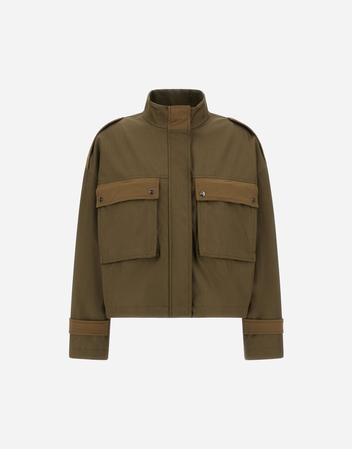 JACKET IN DELON AND KEYSTONE Herno Herno JACKET IN DELON AND KEYSTONE Light Military GI000323D13218Z7730
