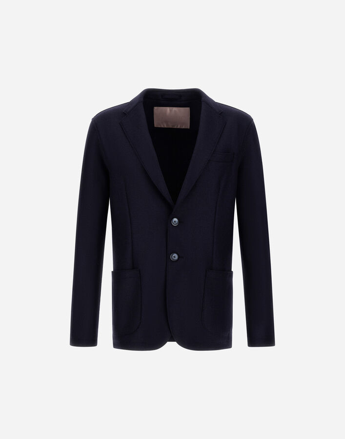 Herno RESORT BLAZER IN FELTED WOOL Resort Blue GA00019UR333729209