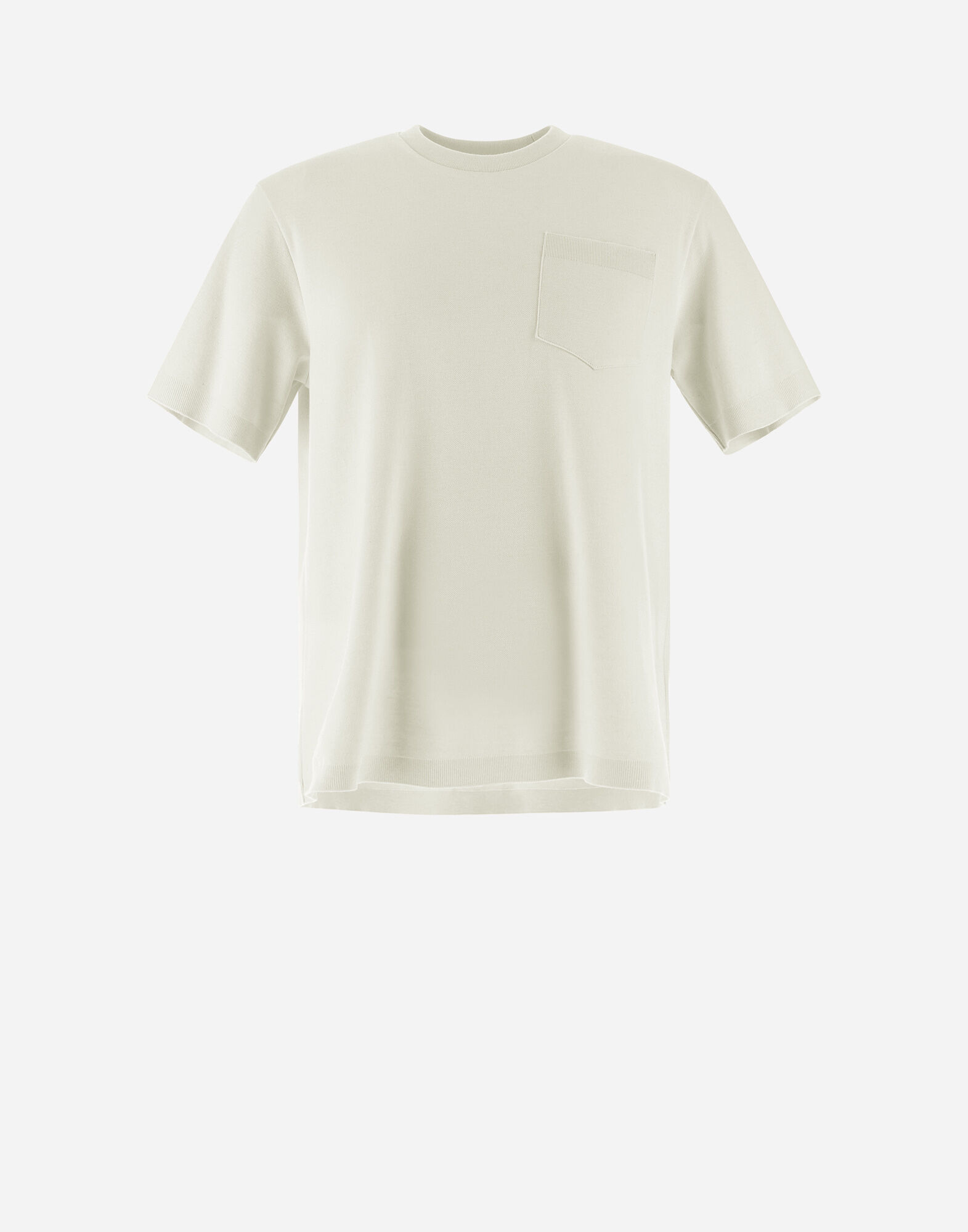 RESORT T SHIRT IN WARM JERSEY KNIT EFFECT in White for Men Herno