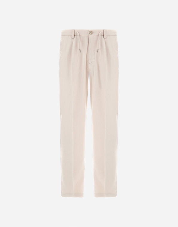 Herno RESORT TROUSERS IN CASHMERE AND SILK Chantilly PT00055UR380871985