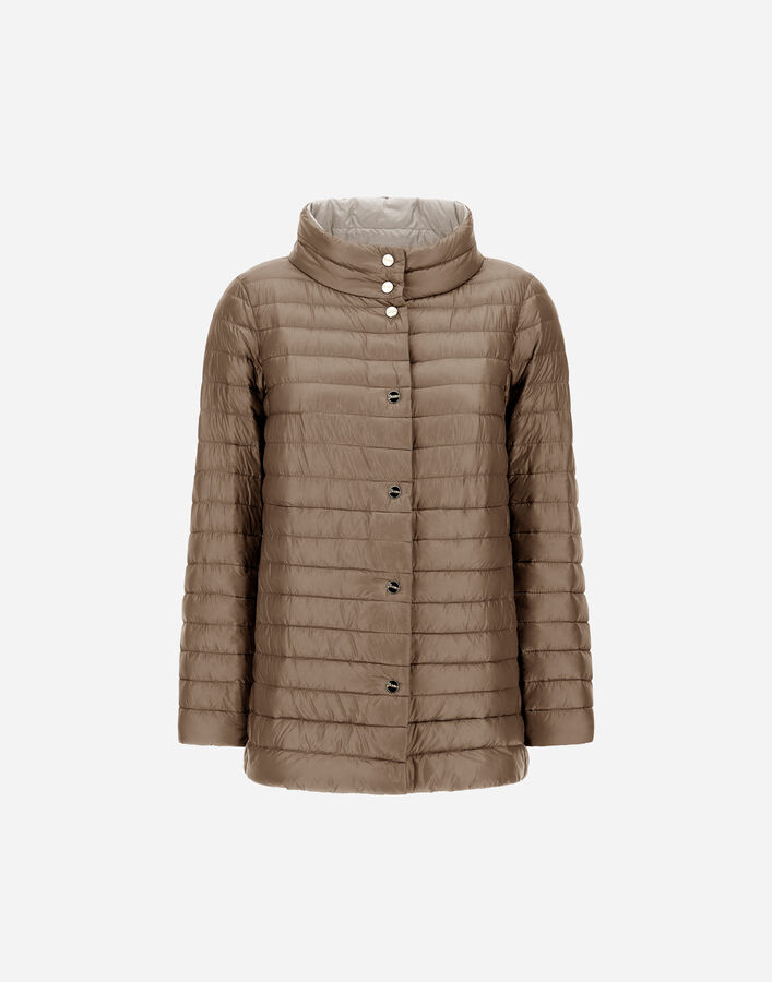 Herno 나일론 울트라라이트 리버시블 에이쉐입 재킷 도브 그레이 PI1234D12017Z2619