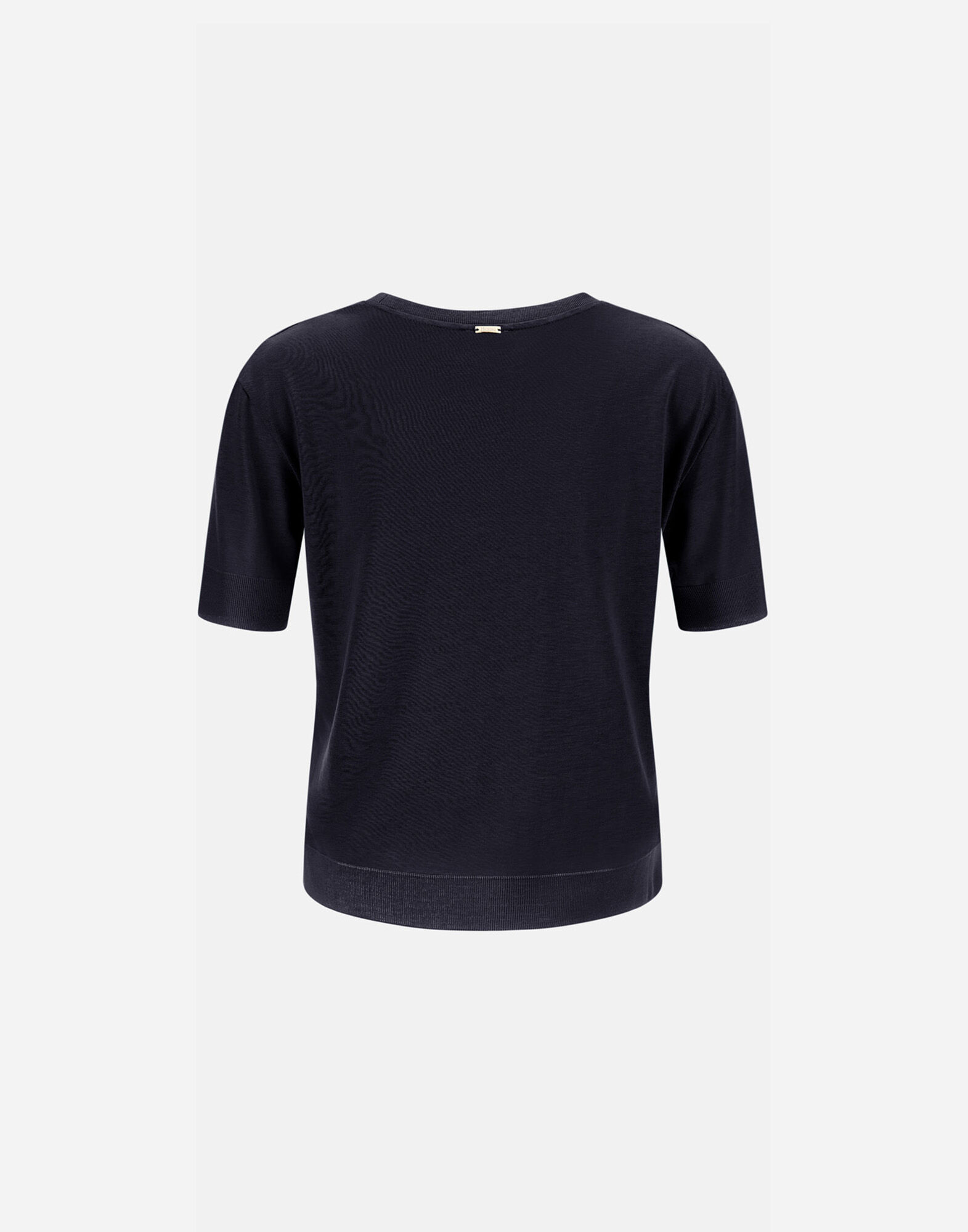 レディース グラム ニット エフェクト Tシャツ ネイビーブルー